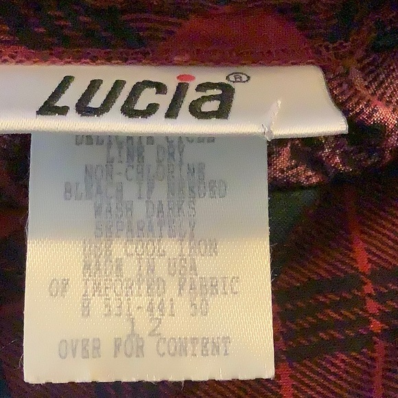 VTG Lucia Christmas Plaid skirt and vest. Beautiful Christmas scenes size 12 - Picture 8 of 16